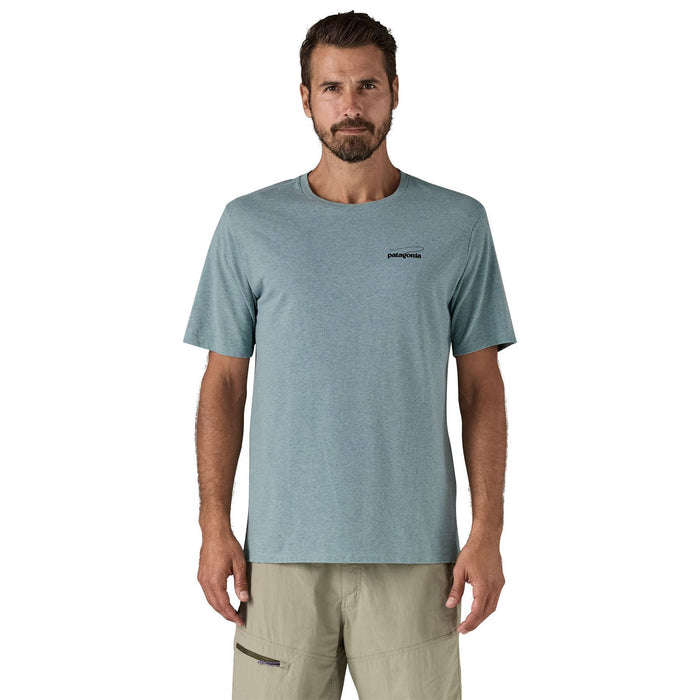 Patagonia Men's Casting Logo Responsibili-Tee Thermal Blue Image 04