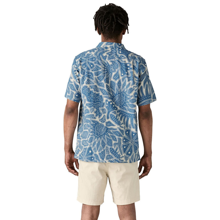 Patagonia Men's Tidal Threads Camp Shirt Bees and Flowers: Still Blue Image 03