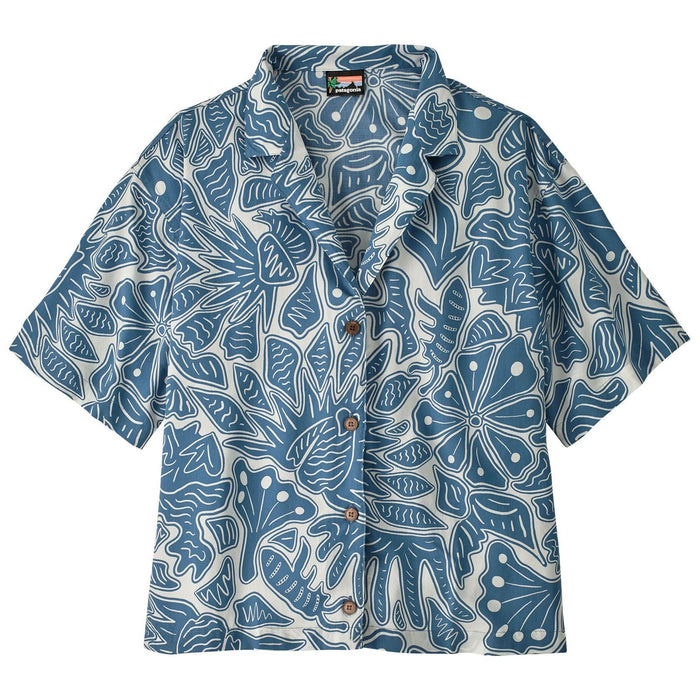 Patagonia Women's Tidal Threads Shirt Bees and Flowers: Still Blue Image 01