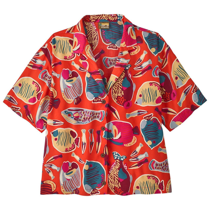 Patagonia Women's Tidal Threads Shirt Wrasse: Pollinator Orange Image 01