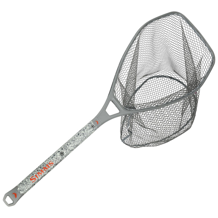 Simms Daymaker Boat Net Short Handle Pebble Steel Image 01