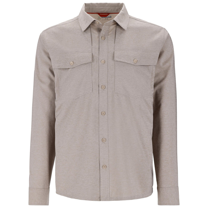 Simms Men's No-See-Um Bugstopper LS Shirt Dolomite Heather Image 01
