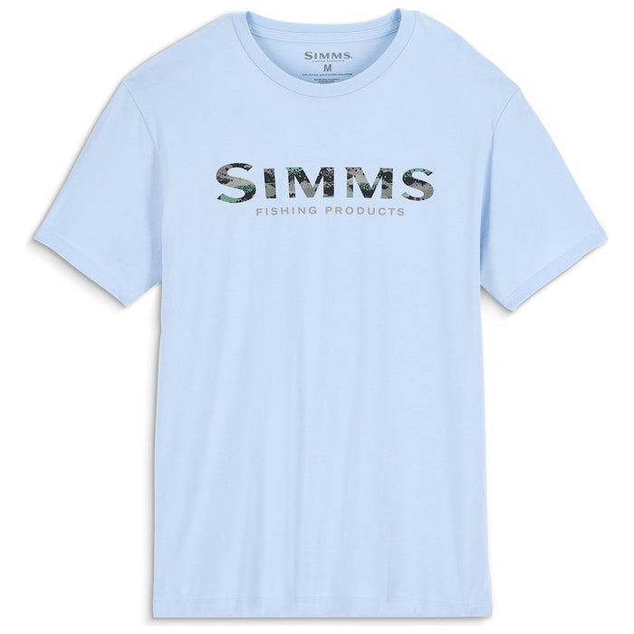 Simms Men's Shroud Fill Logo T-Shirt Sky Blue Image 01