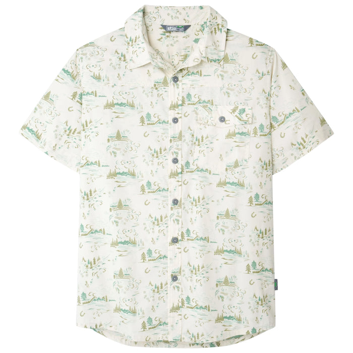 Stio Men's Curtis Camp Shirt SS Mountain Goat WY Landscape Image 01