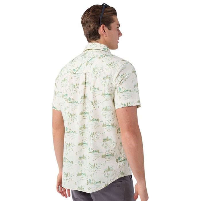 Stio Men's Curtis Camp Shirt SS Mountain Goat WY Landscape Image 04