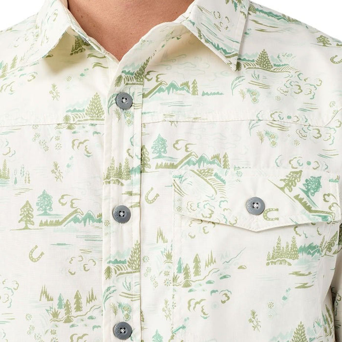 Stio Men's Curtis Camp Shirt SS Mountain Goat WY Landscape Image 06