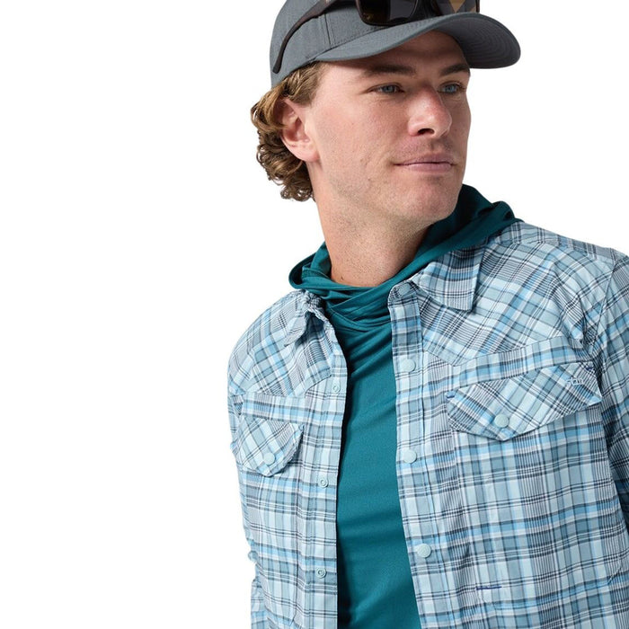 Stio Men's Eddy Drift Shirt LS Windchill Plaid Image 04