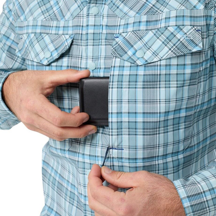 Stio Men's Eddy Drift Shirt LS Windchill Plaid Image 06