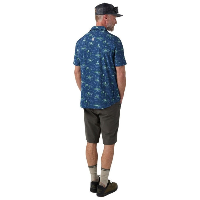 Stio Men's Shifter Shirt SS Navy Peony Ride WY Image 02