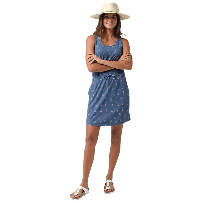 Stio Women's Mountain Flow Dress Vintage Indigo Floral Image 04