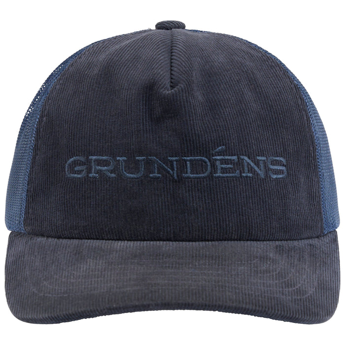 Grundens Cord Wordmark Trucker Navy Image 01
