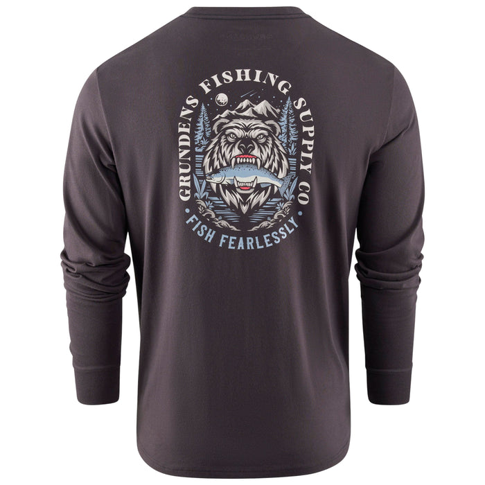 Grundens Men's Bear Essentials LS T-Shirt Black Image 01