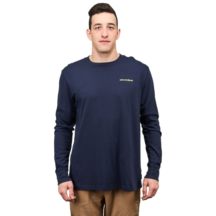 Grundens Men's Commercial Boat LS T-Shirt Dark Navy Image 03