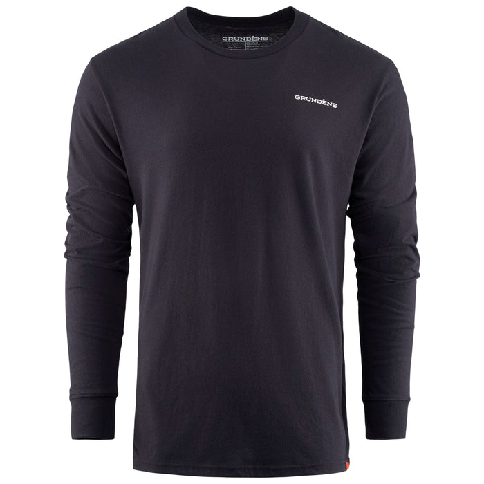 Grundens Men's Zero Shucks LS T-Shirt Black Image 02