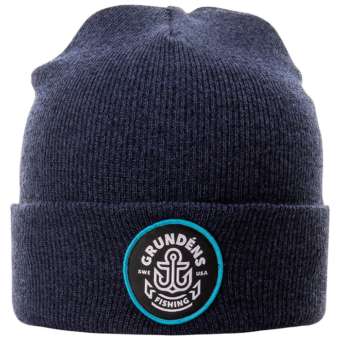Grundens Watchhouse Beanie Anchor Heather Navy Image 01