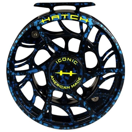 Hatch Custom Dark Matter Iconic Large Arbor Fly Reel 11 Plus Black-Blue / Green Image 01