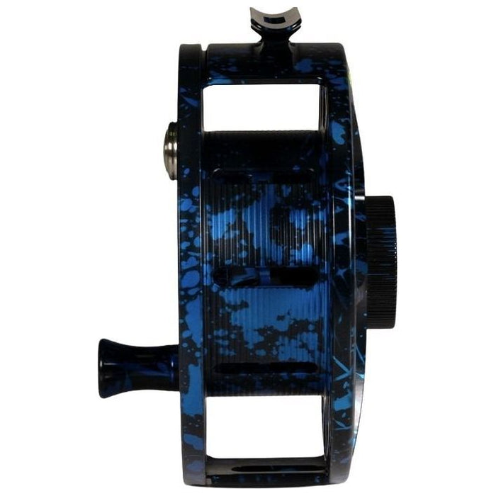 Hatch Custom Dark Matter Iconic Large Arbor Fly Reel 11 Plus Black-Blue / Green Image 03