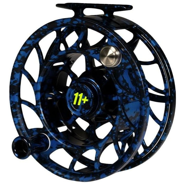 Hatch Custom Dark Matter Iconic Large Arbor Fly Reel 11 Plus Black-Blue / Green Image 04