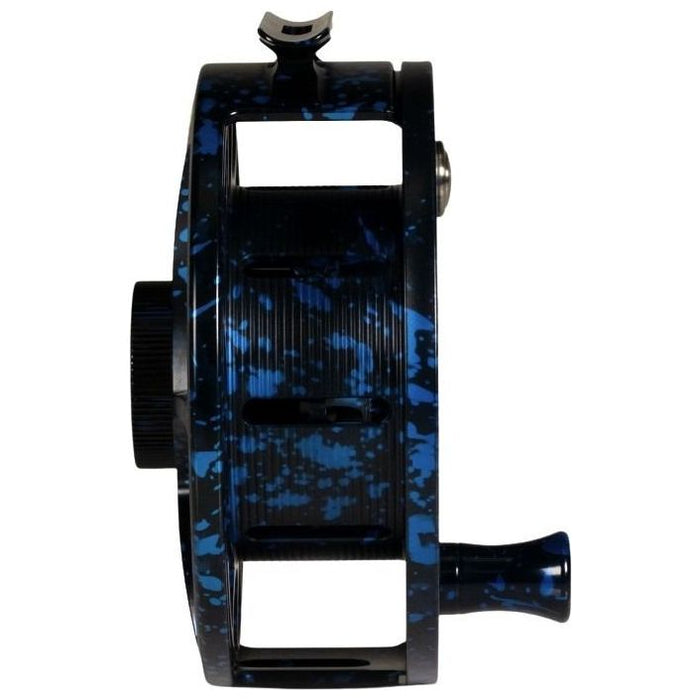 Hatch Custom Dark Matter Iconic Large Arbor Fly Reel 11 Plus Black-Blue / Green Image 05