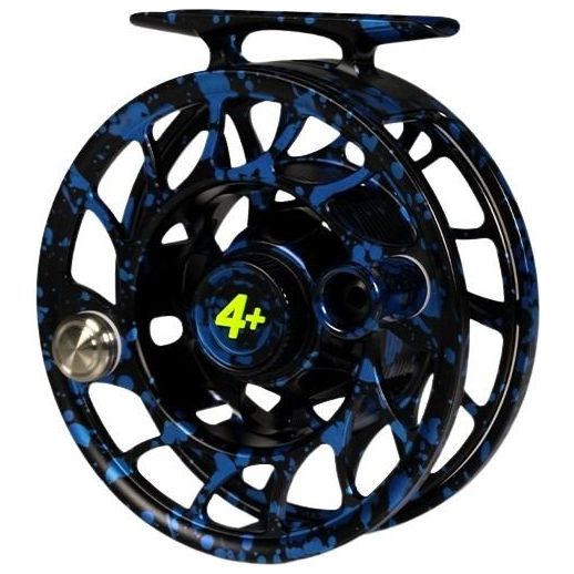 Hatch Custom Dark Matter Iconic Large Arbor Fly Reel 4 Plus Black-Blue / Green Image 04