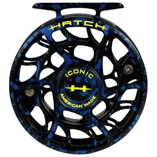 Hatch Custom Dark Matter Iconic Large Arbor Fly Reel 5 Plus Black-Blue / Green Image 01