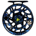Hatch Custom Dark Matter Iconic Large Arbor Fly Reel 5 Plus Black-Blue / Green Image 02
