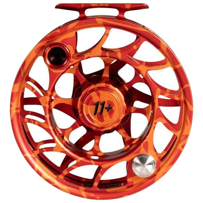 Hatch Custom Magma Iconic Large Arbor Fly Reel 11 Plus Red-Orange Splatter / Black Image 02
