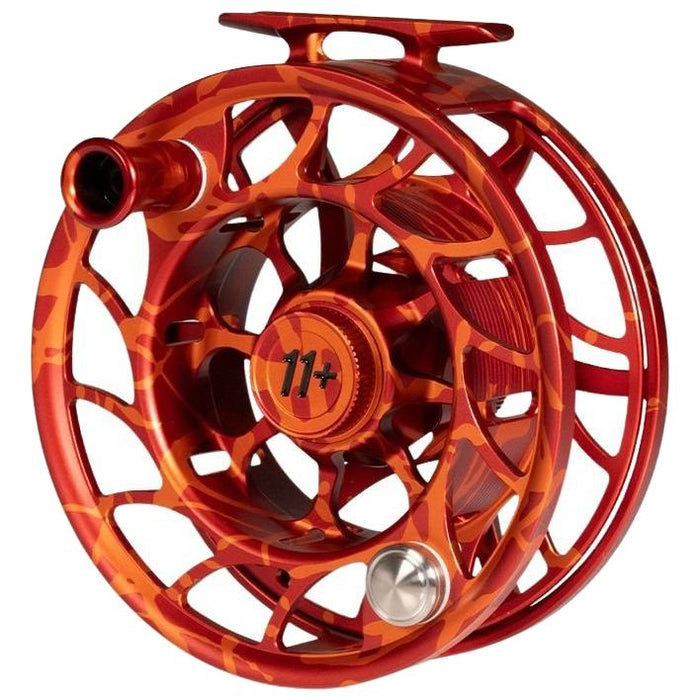 Hatch Custom Magma Iconic Large Arbor Fly Reel 11 Plus Red-Orange Splatter / Black Image 04