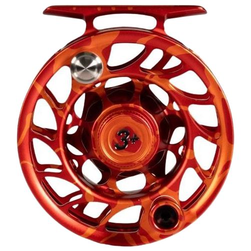 Hatch Custom Magma Iconic Large Arbor Fly Reel 3 Plus Red-Orange Splatter / Black Image 02