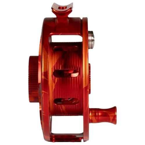Hatch Custom Magma Iconic Large Arbor Fly Reel 3 Plus Red-Orange Splatter / Black Image 05