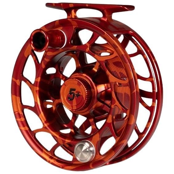 Hatch Custom Magma Iconic Large Arbor Fly Reel 5 Plus Red-Orange Splatter / Black Image 04