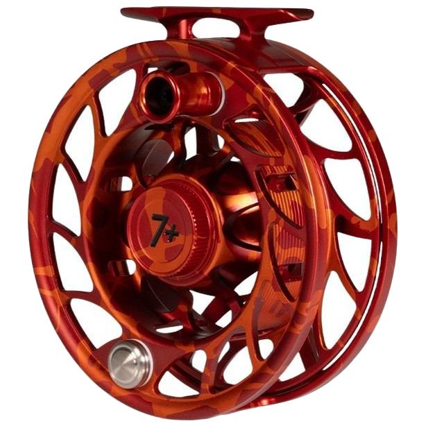 Hatch Custom Magma Iconic Large Arbor Fly Reel 7 Plus Red-Orange Splatter / Black Image 04