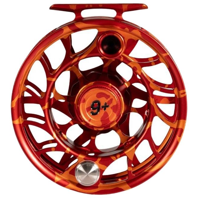 Hatch Custom Magma Iconic Large Arbor Fly Reel 9 Plus Red-Orange Splatter / Black Image 02