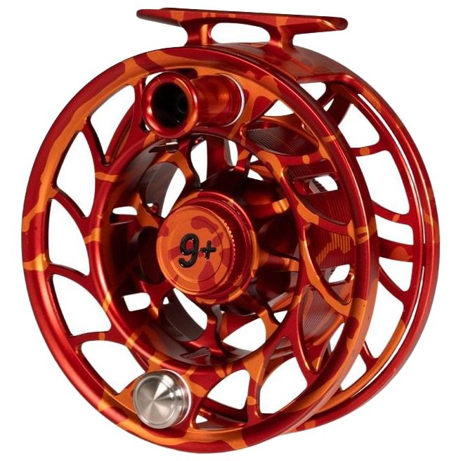 Hatch Custom Magma Iconic Large Arbor Fly Reel 9 Plus Red-Orange Splatter / Black Image 04