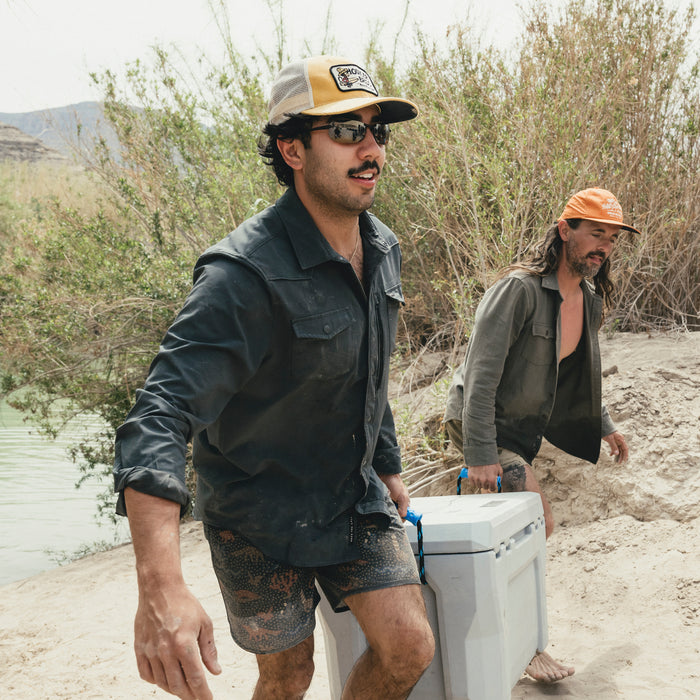 Howler Brothers El Monito Surfs Badge Standard Hat Yellow Corduroy Image 02