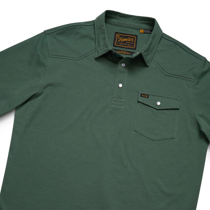 Howler Brothers Ranchero Polo Fern Green Image 02