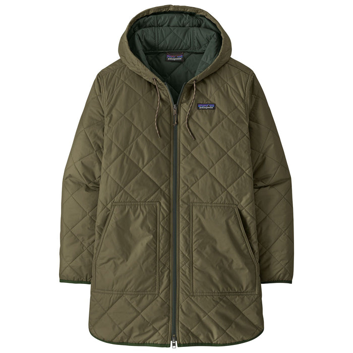Patagonia Women's Diamond Quilted Parka Basin Green Image 01