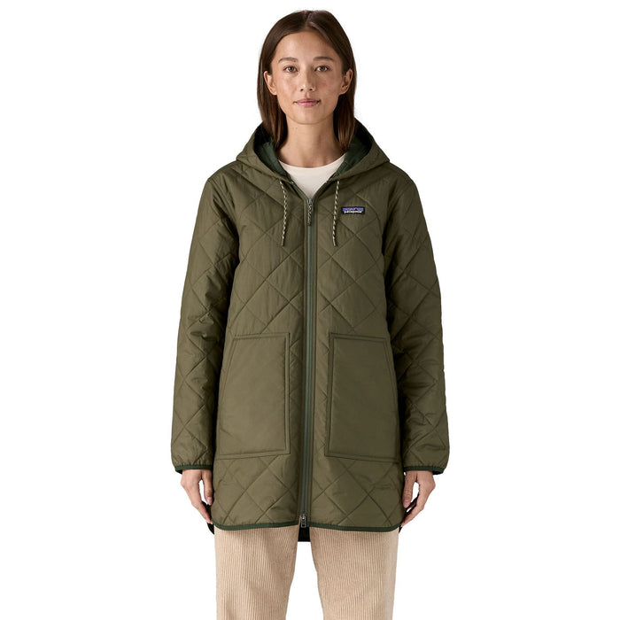 Patagonia Women's Diamond Quilted Parka Basin Green Image 02