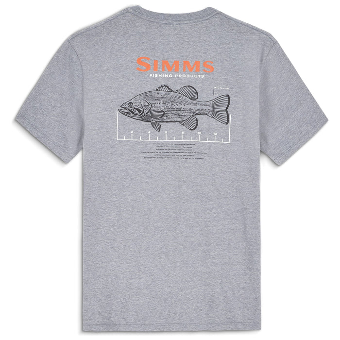 Simms Men's Bass Ruler T-Shirt Athletic Heather Image 01
