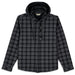 Simms Men's Coldweather Hooded Shacket Wakemup Plaid: Black Image 01