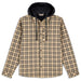 Simms Men's Coldweather Hooded Shacket Wakemup Plaid: Cork Image 01