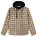 Simms Men's Coldweather Hooded Shacket Wakemup Plaid: Cork Image 01