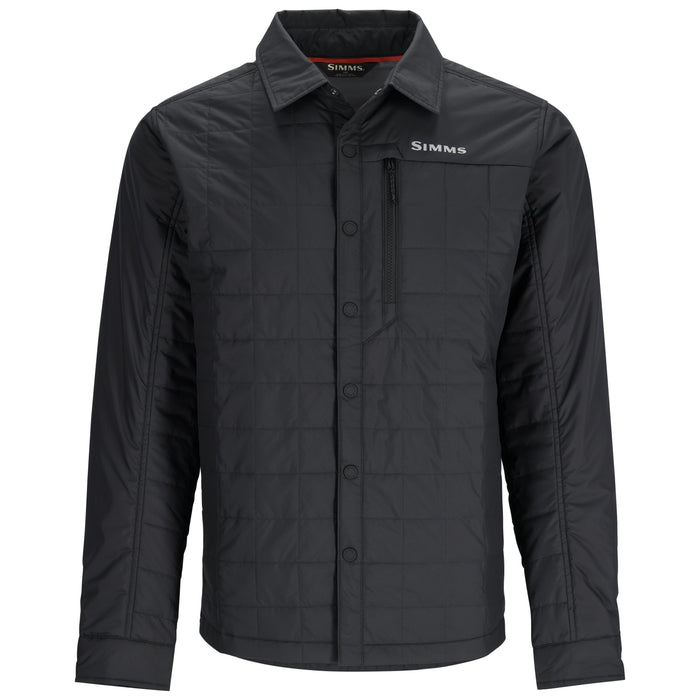 Simms Men's Fall Run Hybrid Shacket Black Image 01
