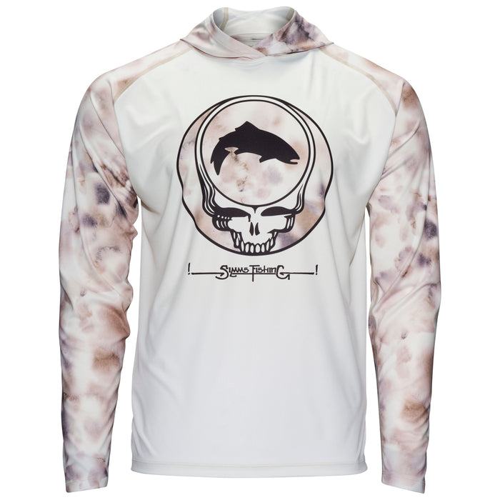Simms Men's Grateful Dead SolarTech Hoody Steal Your Face - Cloud Image 01