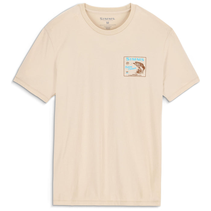 Simms Men's Locals Bass Shop T-Shirt Natural Image 02