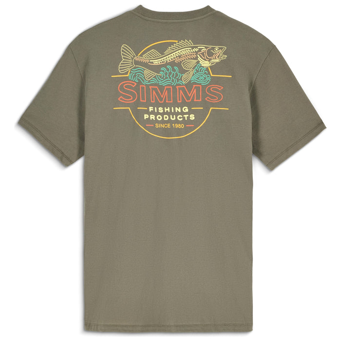 Simms Men's Neon Draft T-Shirt Army Green Image 01
