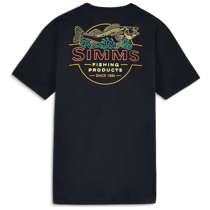 Simms Men's Neon Draft T-Shirt Black Image 01