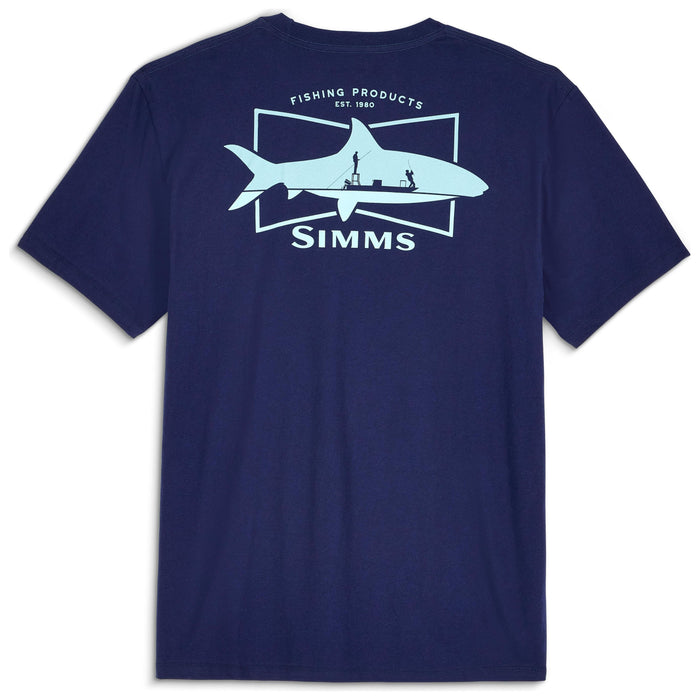 Simms Men's Salty Sign T-Shirt Navy Image 01