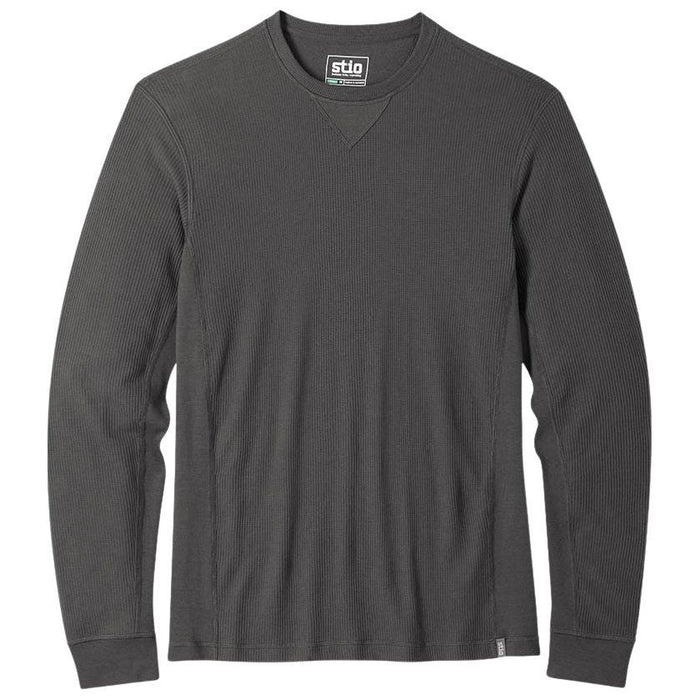 Stio Men's Wister Waffle LS Raven Image 01