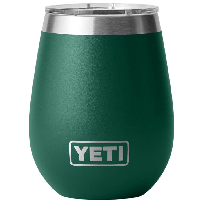 YETI Rambler 10 oz Wine Tumbler with MagSlider Lid Black Forest Green Image 01